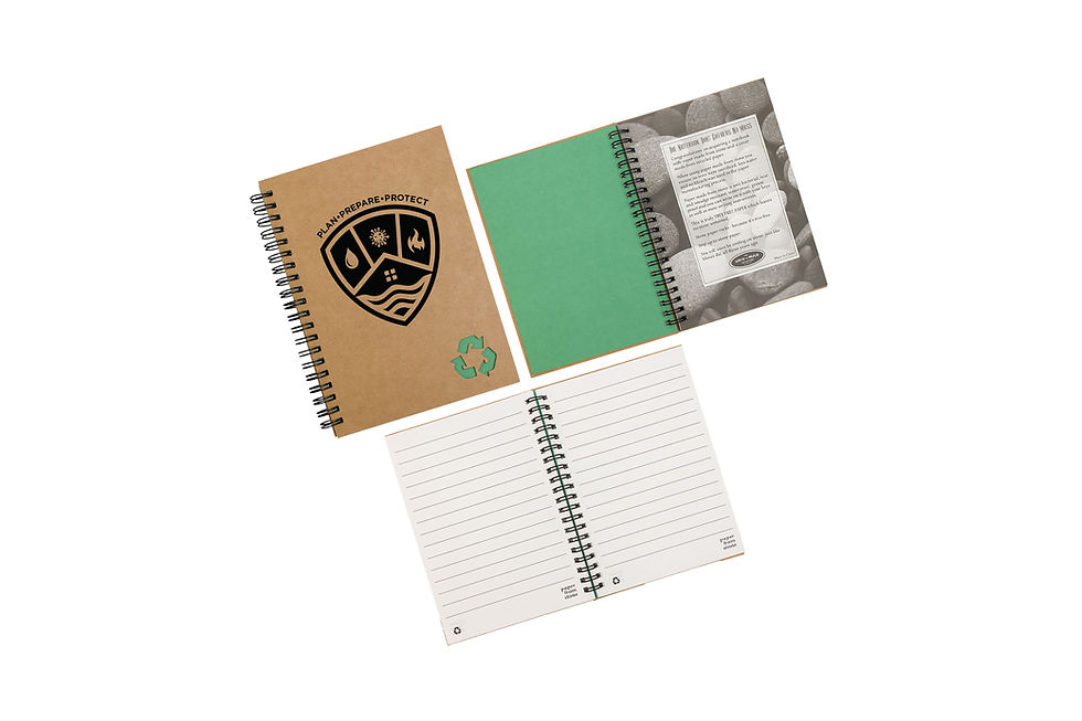 Give your promotional merchandise an unexpected twist with personalised stone paper notebooks showcasing your company logo