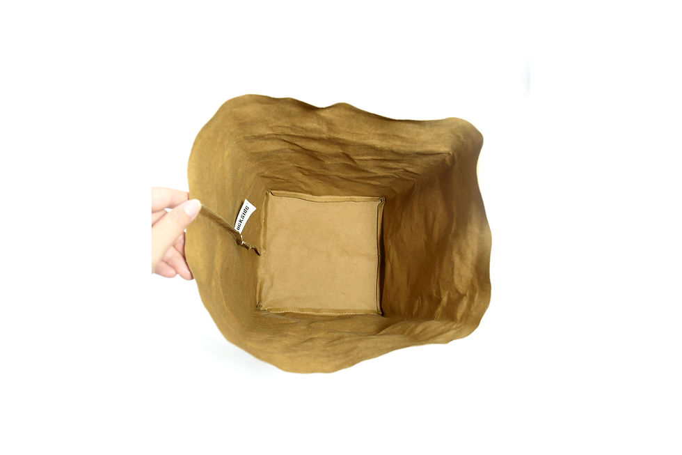 Thumbnail: Eco-conscious ROCKSIDE Sewo kraft paper storage bags personalised for corporate gifting, lifestyle campaigns and home storage