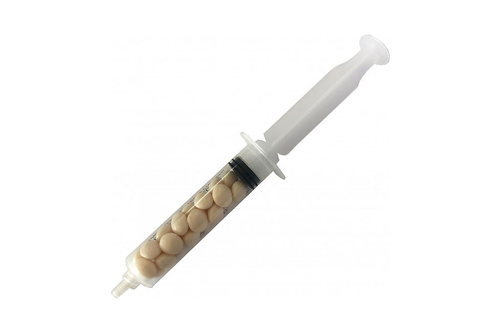 Personalised syringe containers with chewy mints for marketing campaigns and client gifting
