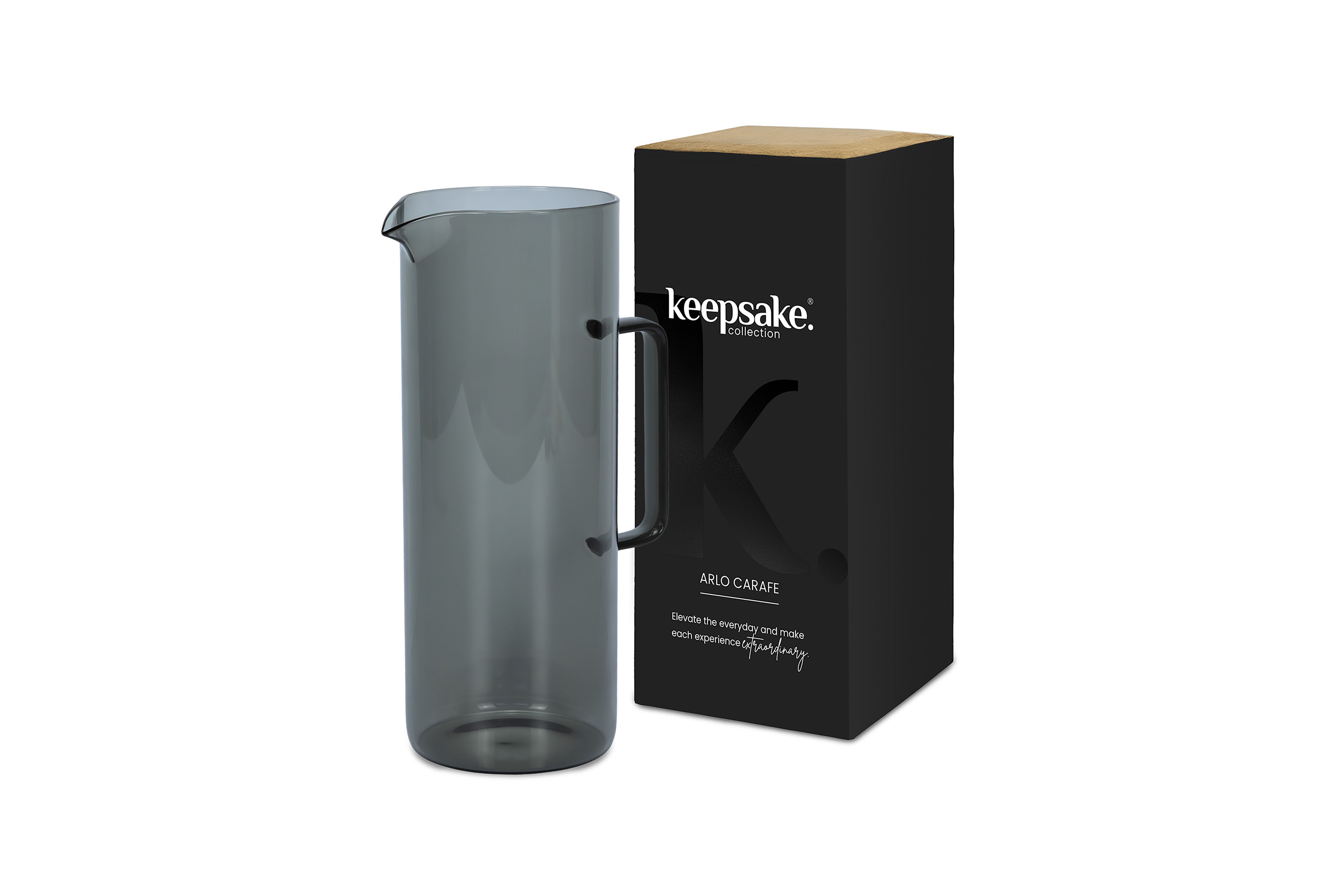 KEEPSAKE Arlo carafes customised with your company logo for premium corporate gifts and elegant entertaining