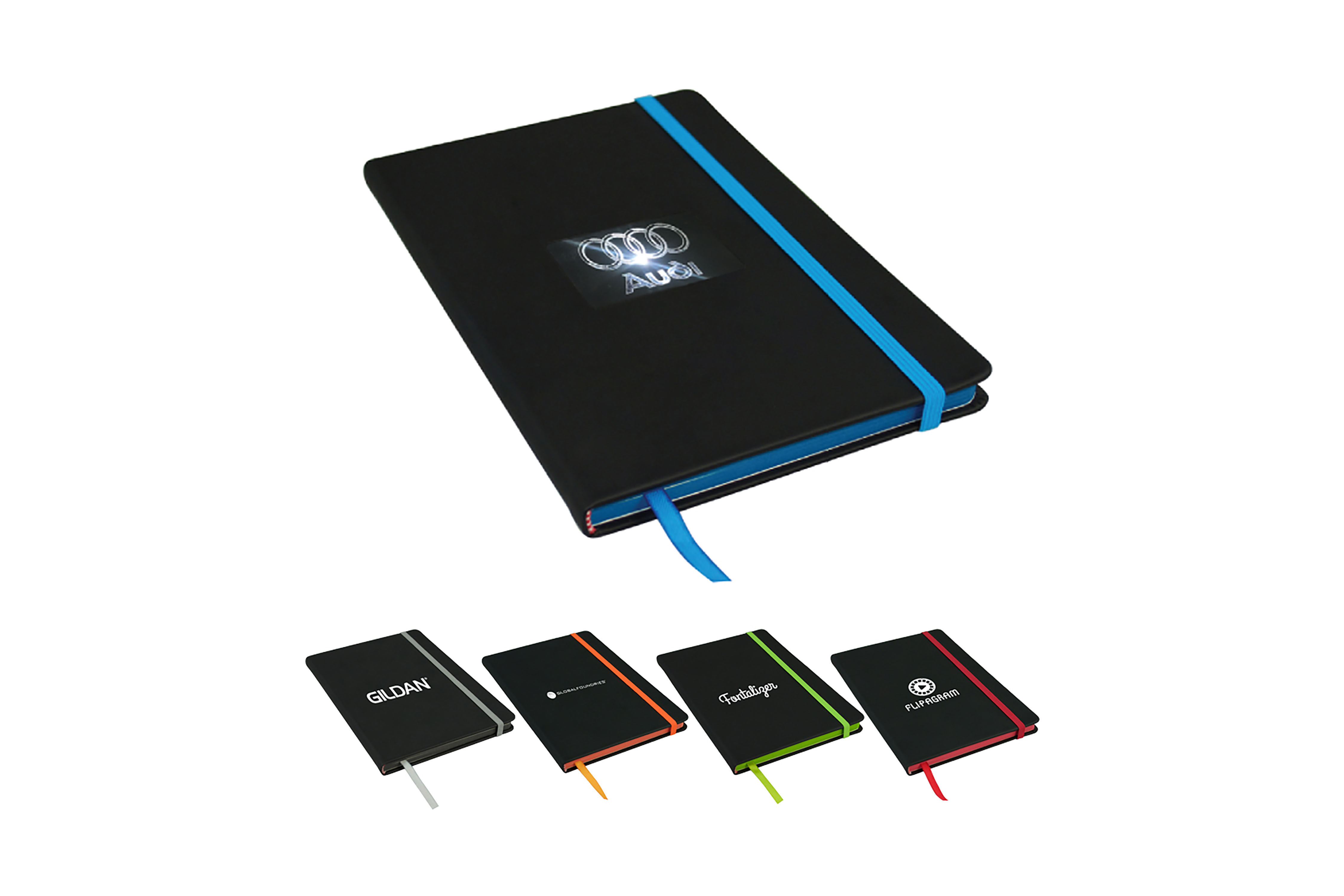Promotional Products Australia - Custom Branded Notebooks with Coloured Edge Pages - Merchandise Up
