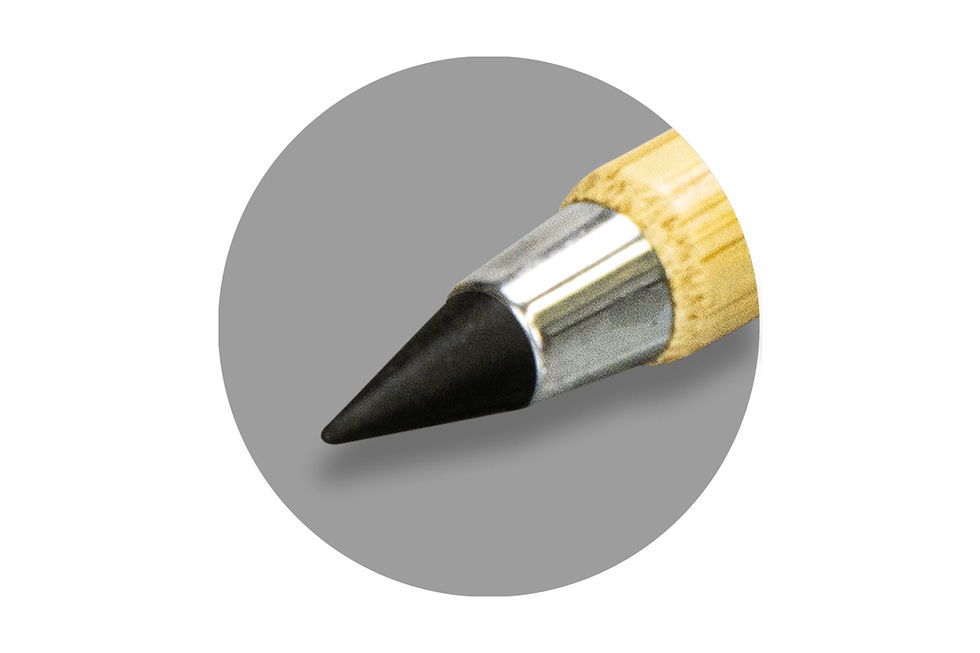 Branded inkless bamboo pens made from sustainable materials for promotional use