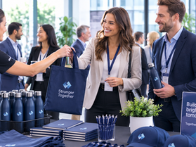 Custom branded promotional products and corporate event merchandise for conferences, networking events and business functions