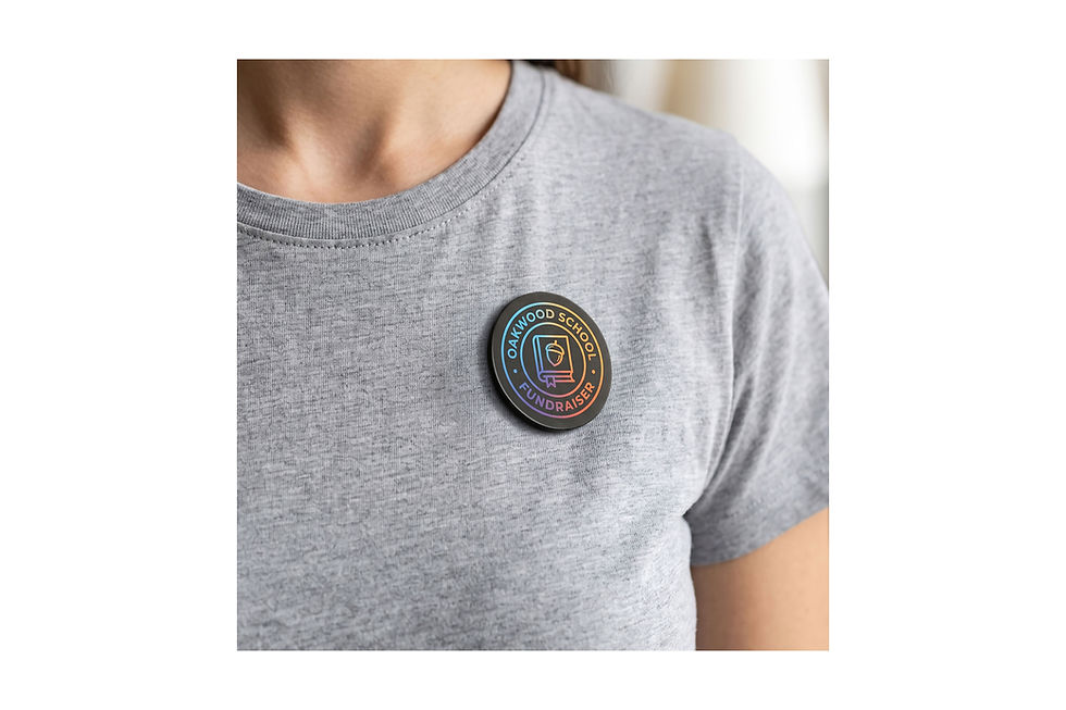 Personalised magnetic badges offering secure, clothing-friendly wear for conferences, exhibitions and customer-facing teams