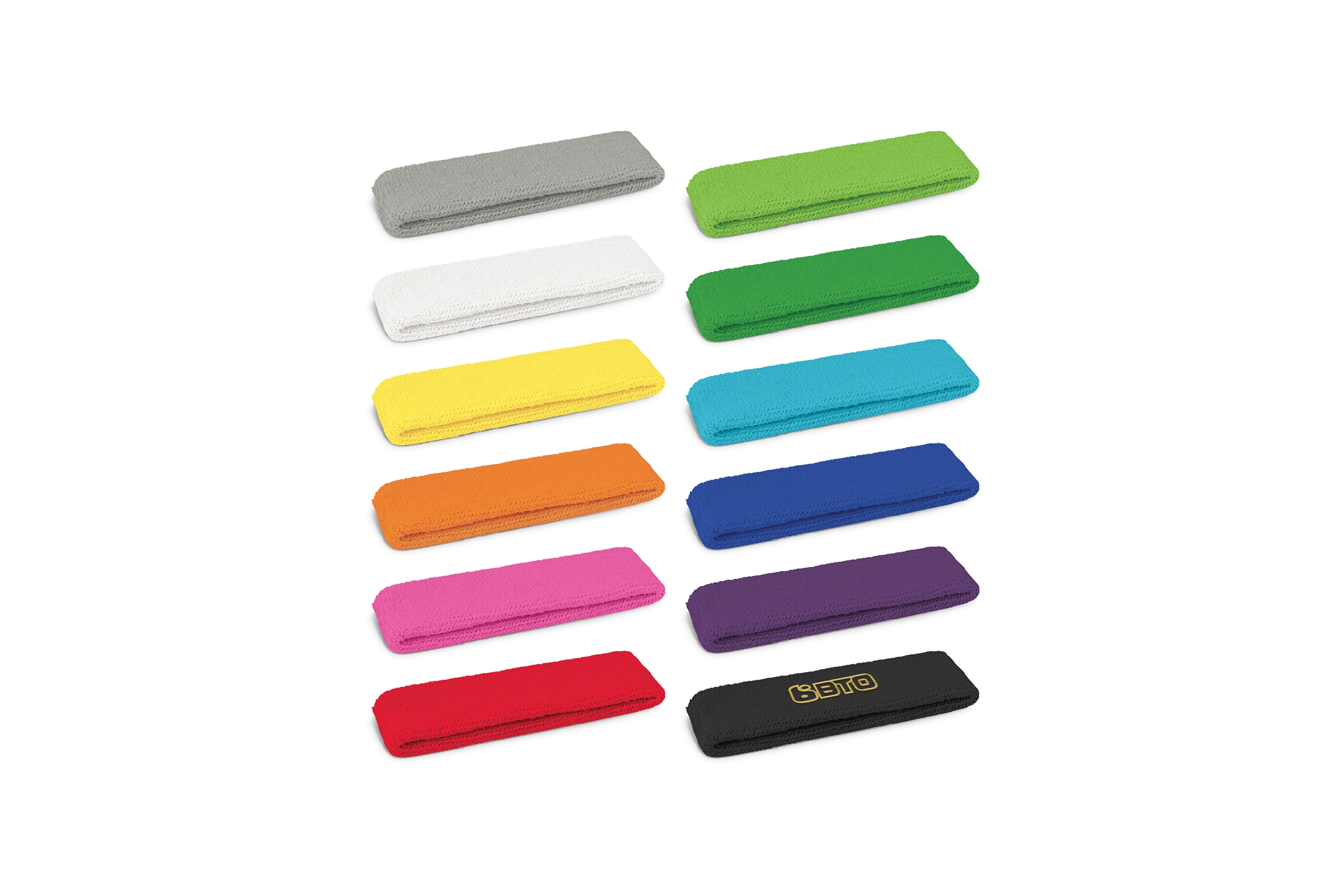 Custom-branded head sweat band, ideal for active promotions and keeping your brand visible during sports or workouts.