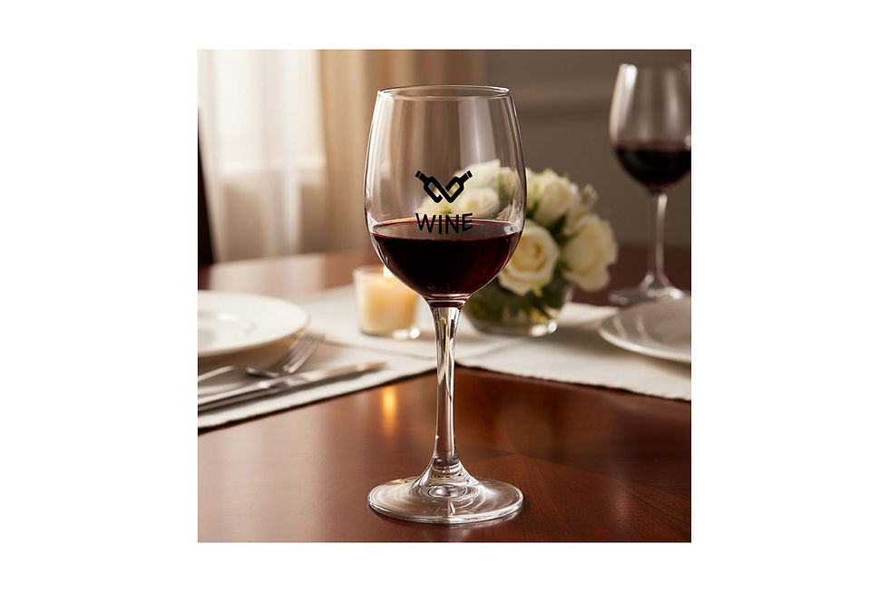 Compact 200ml wine glass personalised with your company logo for tastings, hospitality venues and corporate occasions
