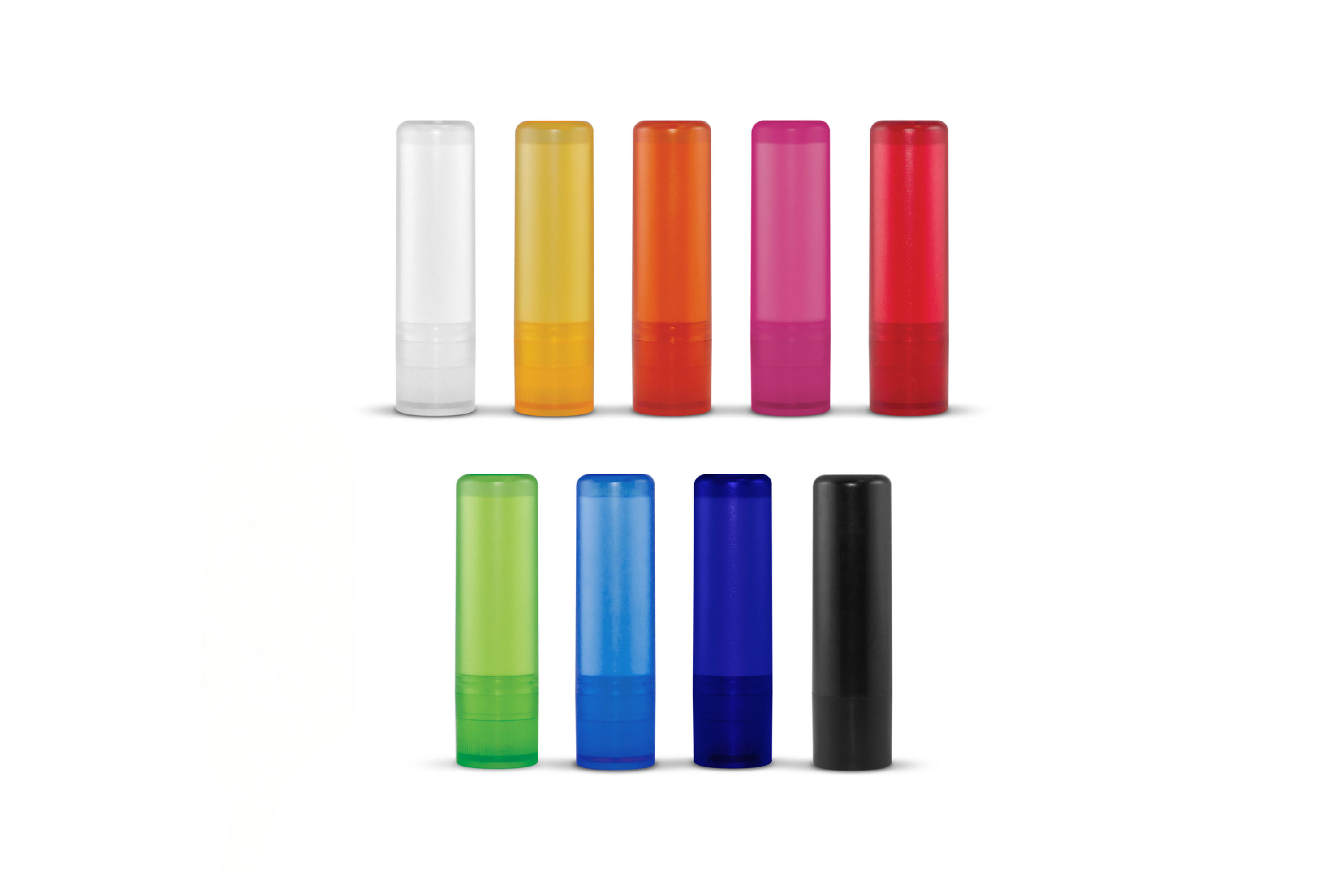 Promotional lip balm sticks with custom branding, perfect for skincare and wellness promotions.