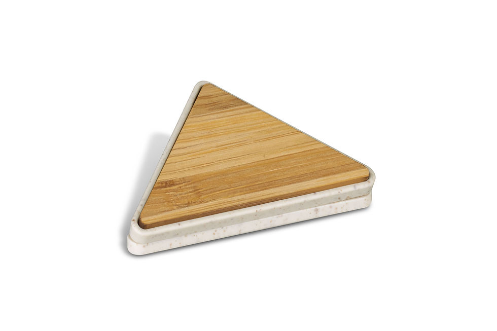 Thumbnail: Promotional triangular bamboo clip with custom branding, great for business events and eco-conscious marketing.