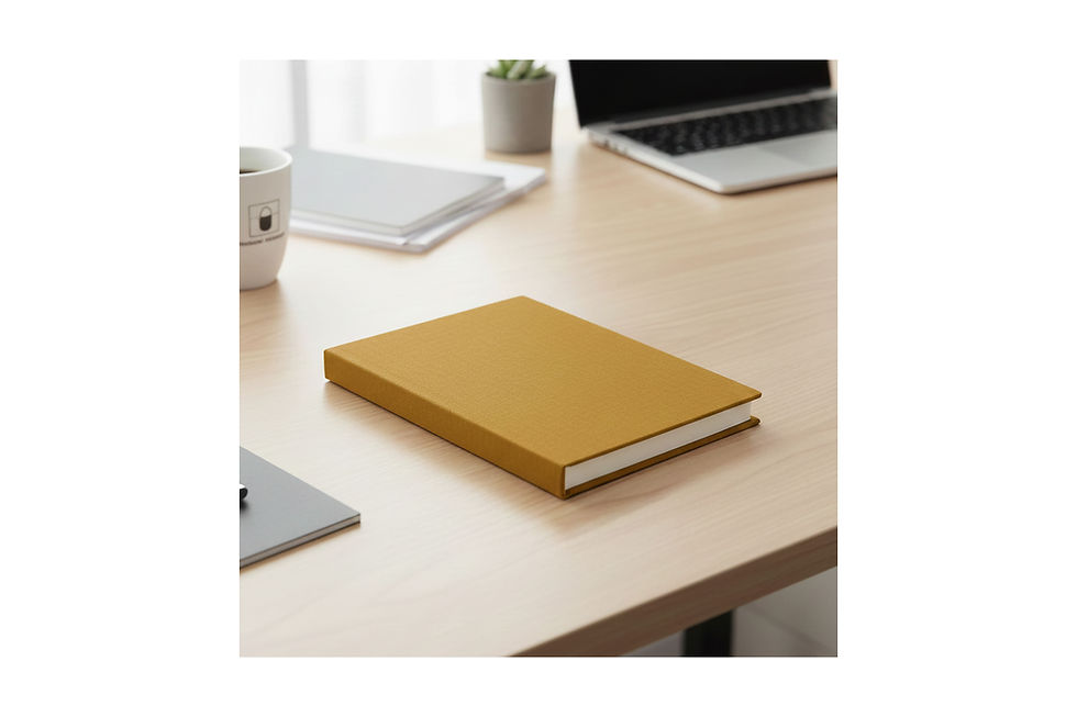 Promotional A5 woven notebooks personalised for conferences, client gifts, onboarding packs and corporate events