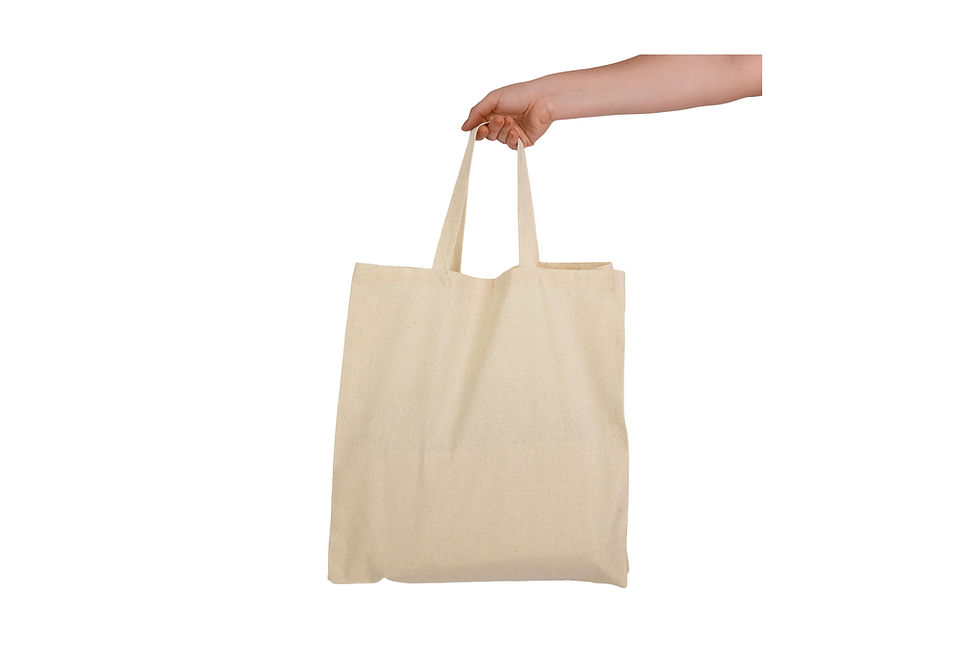 Branded short handle calico bags ideal for retail promotions and sustainable campaigns