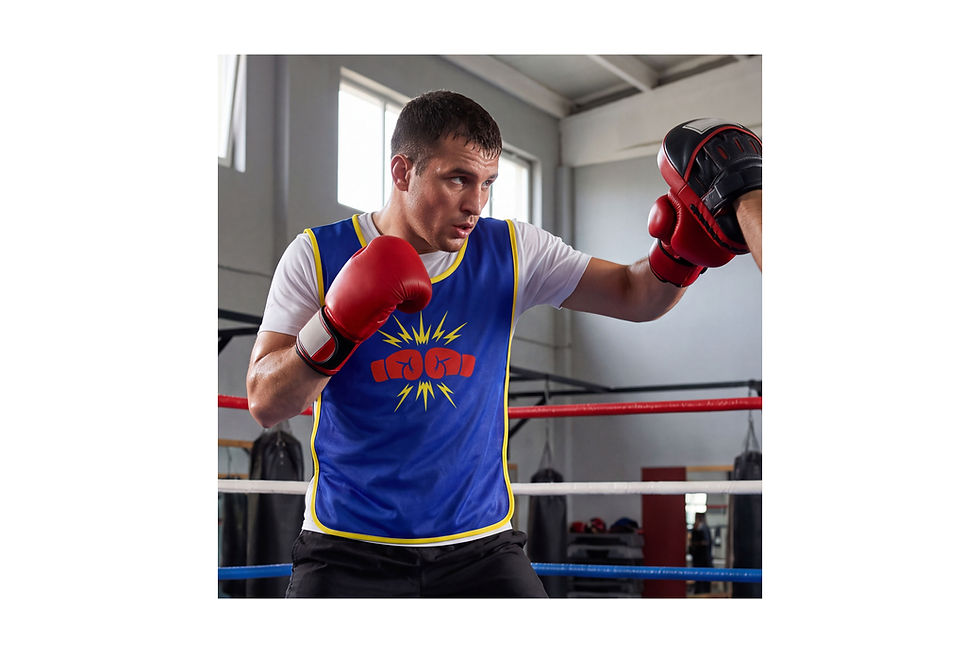 Full colour custom training bib with vibrant branding for sports teams, fitness sessions and corporate activity programs