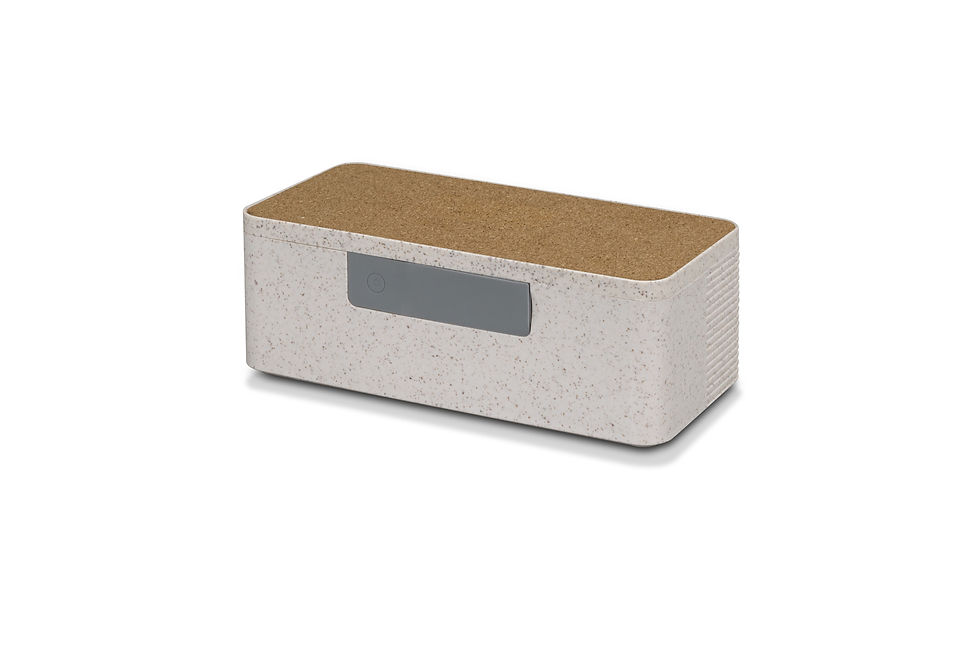 Thumbnail: Dual-function wheat straw wireless charger and Bluetooth speaker, ideal for promoting eco-friendly and innovative brands.