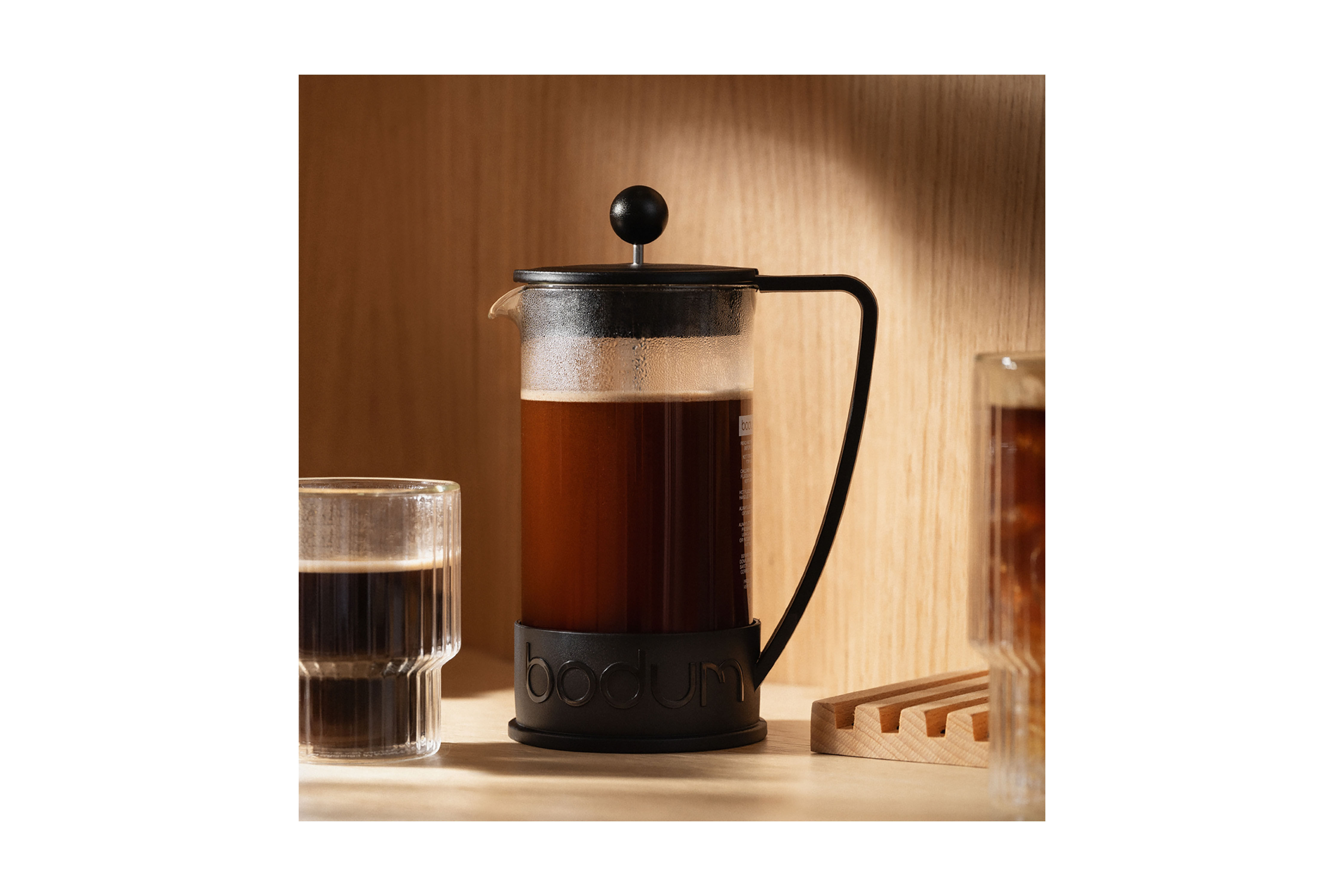 Custom branded BODUM Brazil French press coffee makers (1L) with premium logo decoration for corporate gifting and promotions