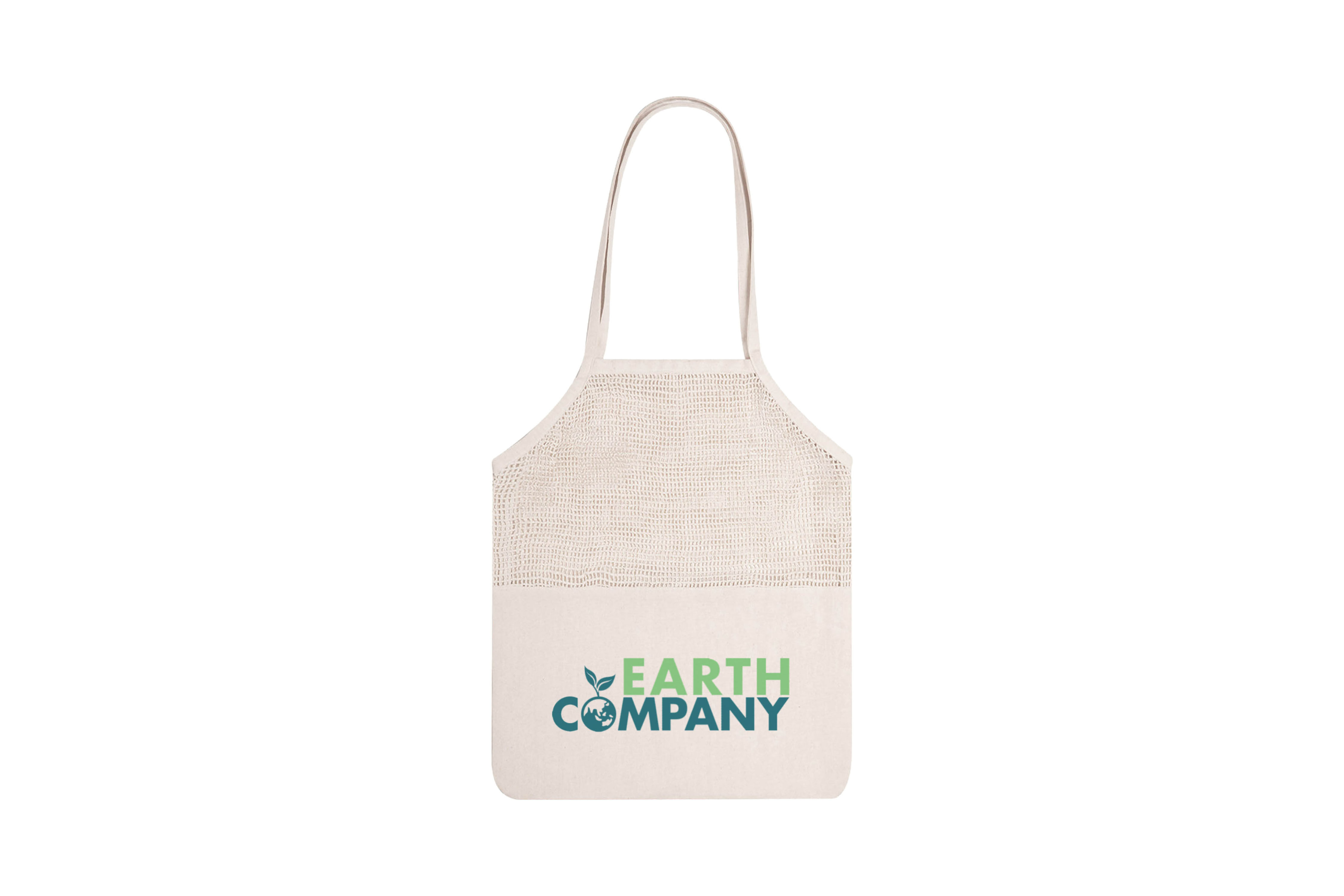 Premium mesh calico tote bags (280gsm) personalised with your branding for sustainable retail, markets and promotional events
