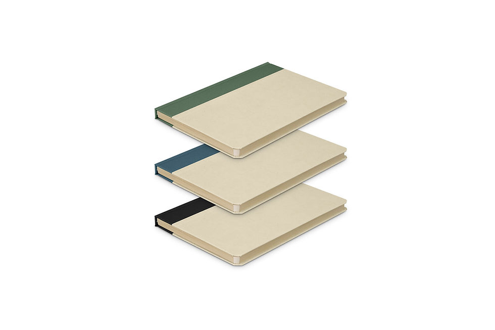 Thumbnail: Branded Sugarcane Notebook A5 and recycled pen set designed for corporate merchandise, staff gifts, and events