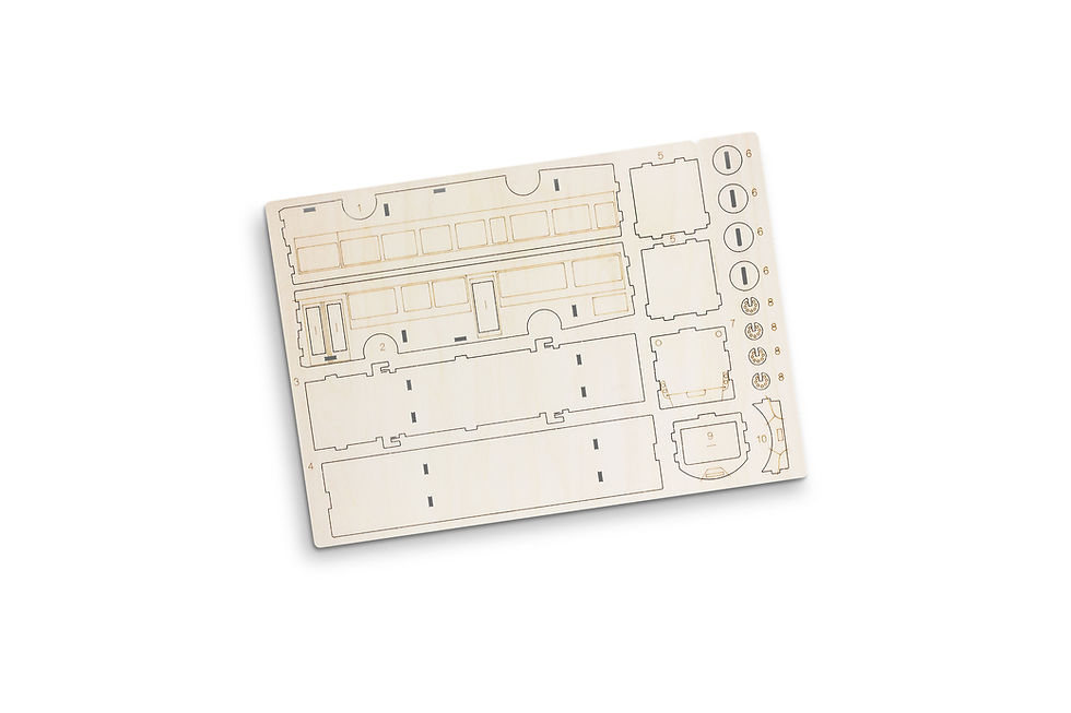 Thumbnail: Branded wooden bus model, perfect for showcasing your logo in a unique and environmentally-conscious promotion