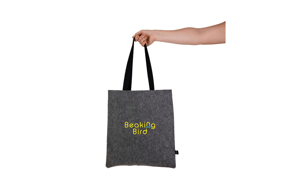 rPET felt tote bags custom branded for eco-friendly promotional merchandise and corporate giveaways