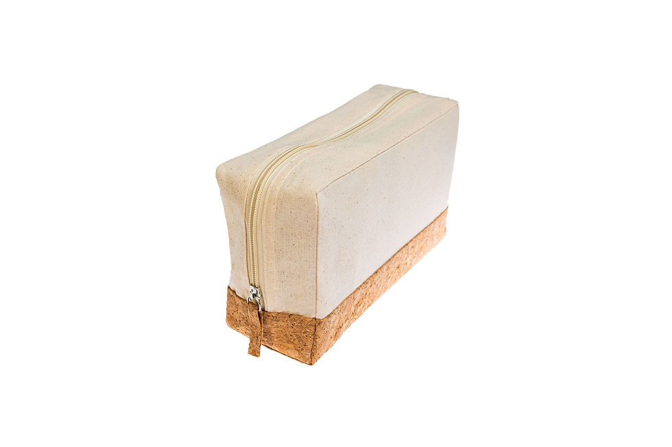 Thumbnail: Promotional calico cork utility bags designed for storing stationery, travel essentials, and everyday accessories