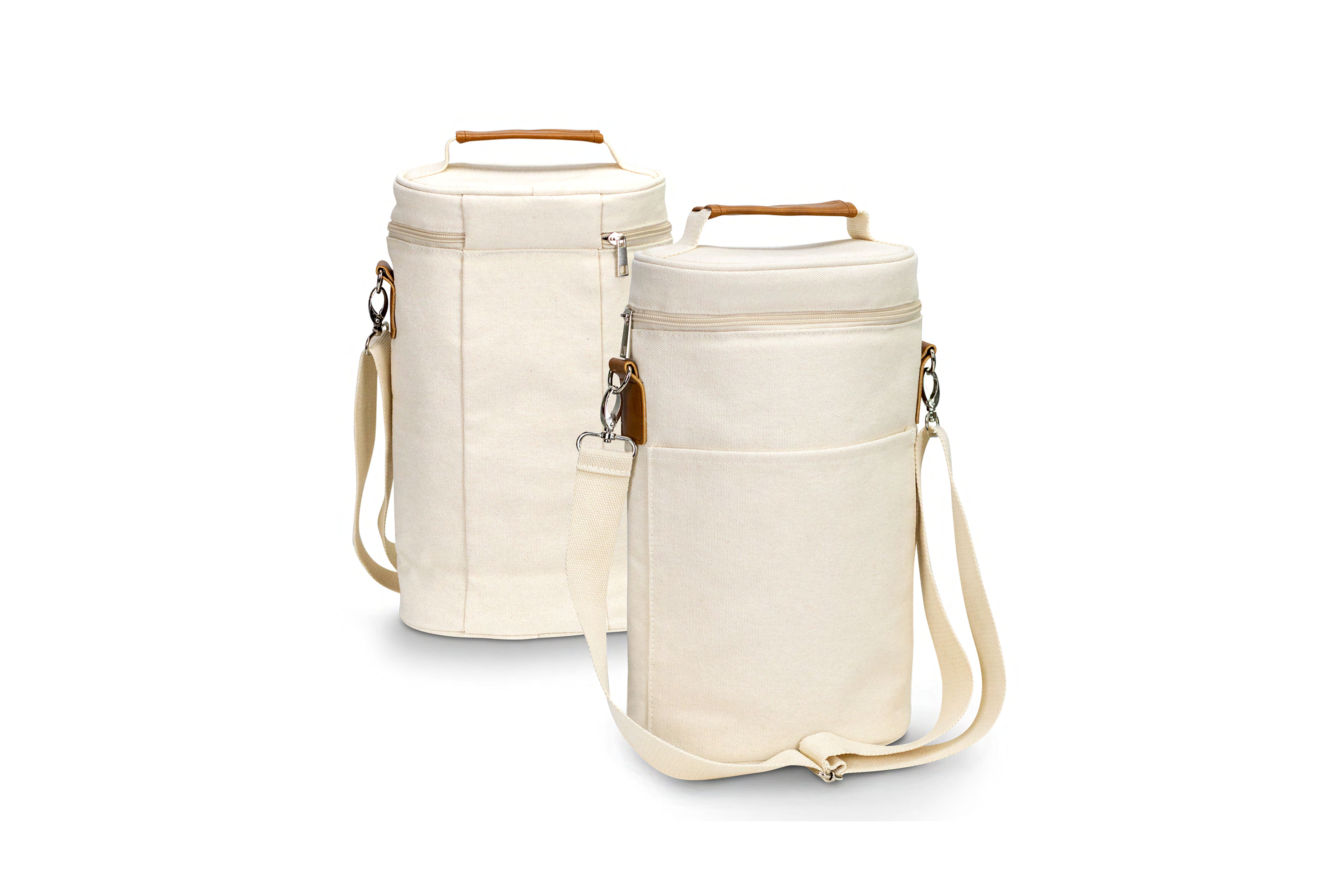 Promotional Products Australia - Customised Double Cotton Canvas Wine Bottle Cooler Bags - Merchandise Up
