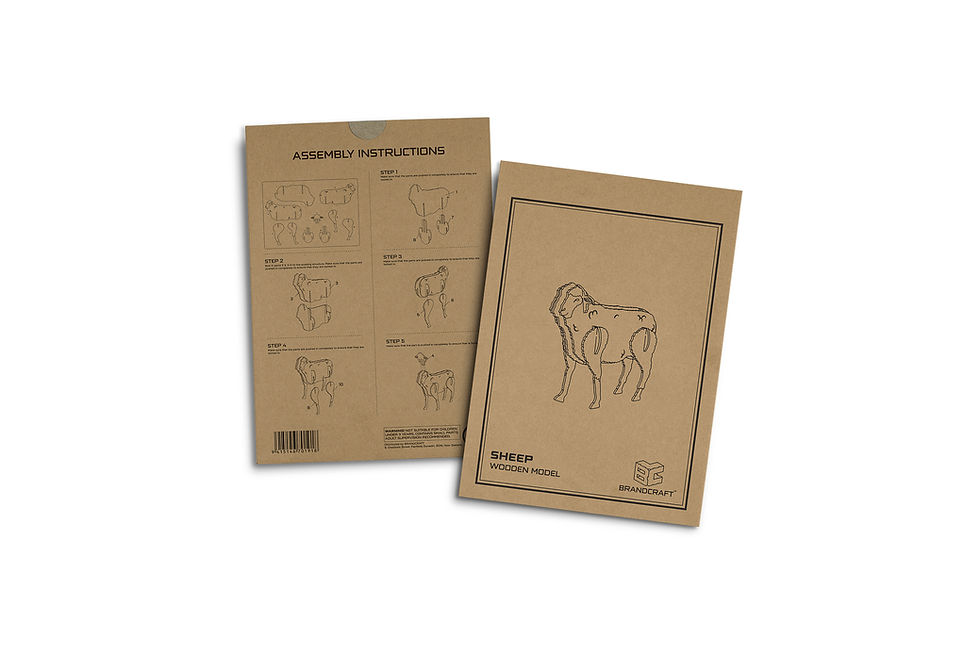 Thumbnail: Custom wooden sheep model with detailed design, perfect for agricultural trade shows and eco-conscious promotional events