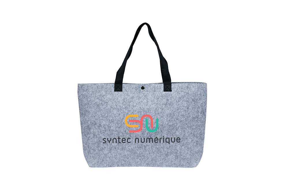 Promotional felt shopping bags customised with your logo for retail campaigns, trade shows and corporate events