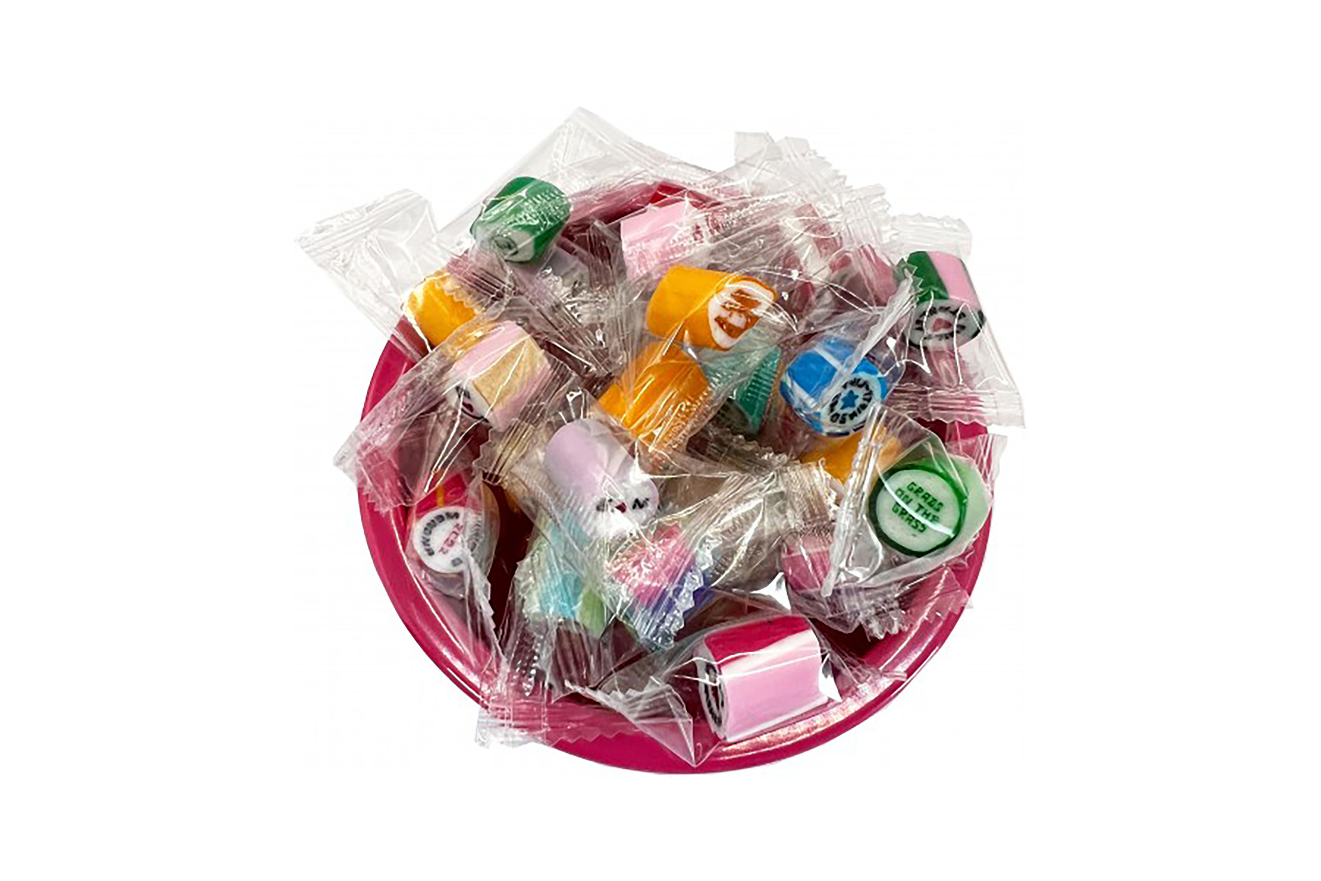 Individually wrapped Australian made rock candy custom branded for promotional confectionery and giveaways