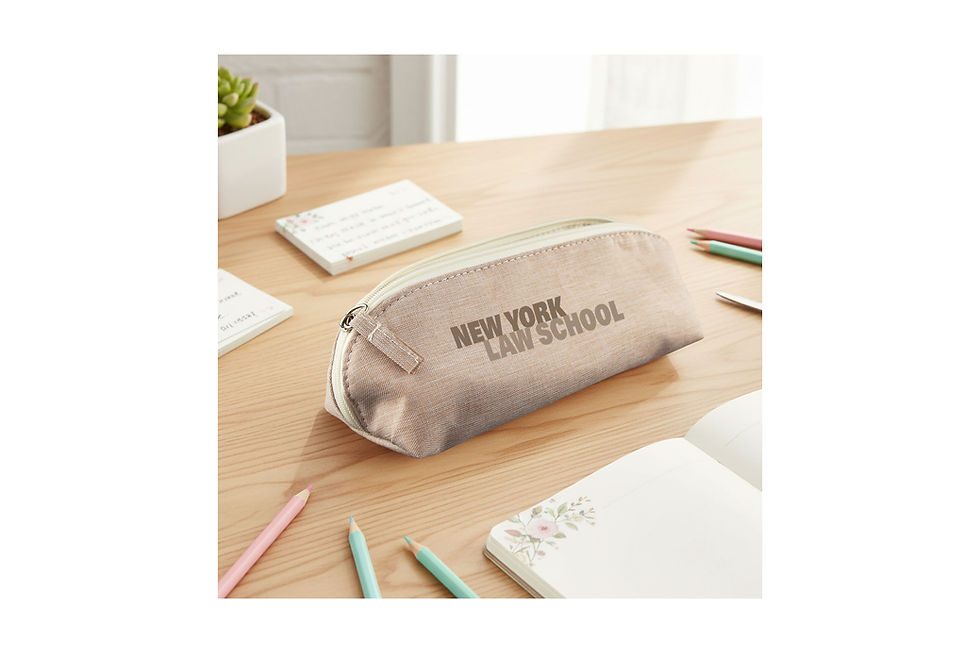 Custom rPET pencil cases personalised with your logo for schools, offices and sustainable promotional campaigns
