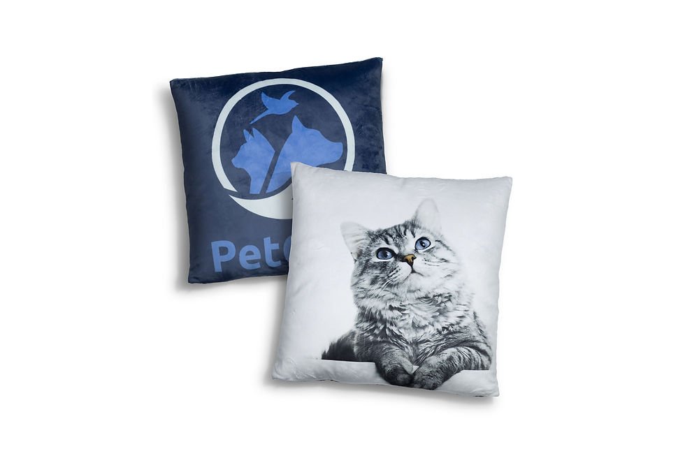 Thumbnail: Personalised plush cushion, a stylish and comfortable promotional item for lifestyle businesses and comfort-focused marketing