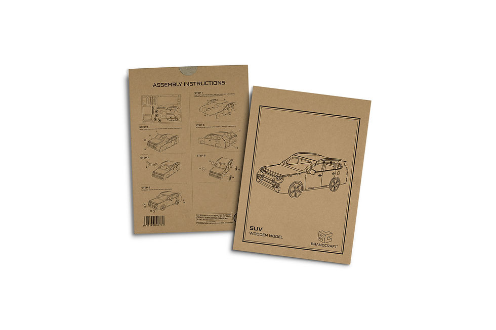 Thumbnail: Wooden SUV model with custom branding, ideal for off-road vehicle promotions and environmentally conscious events