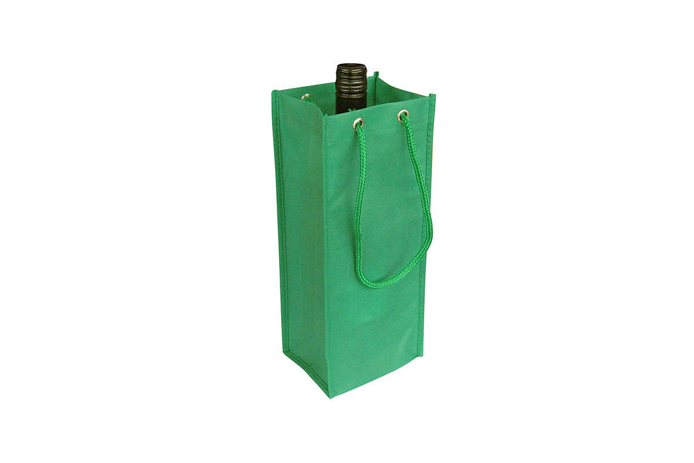 Personalised single bottle carry bags offering reusable branded packaging for wineries, retailers and promotional campaigns