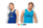 Custom SOLS Sporty Mesh tank tops with printed logos, perfect for breathable activewear promotions.