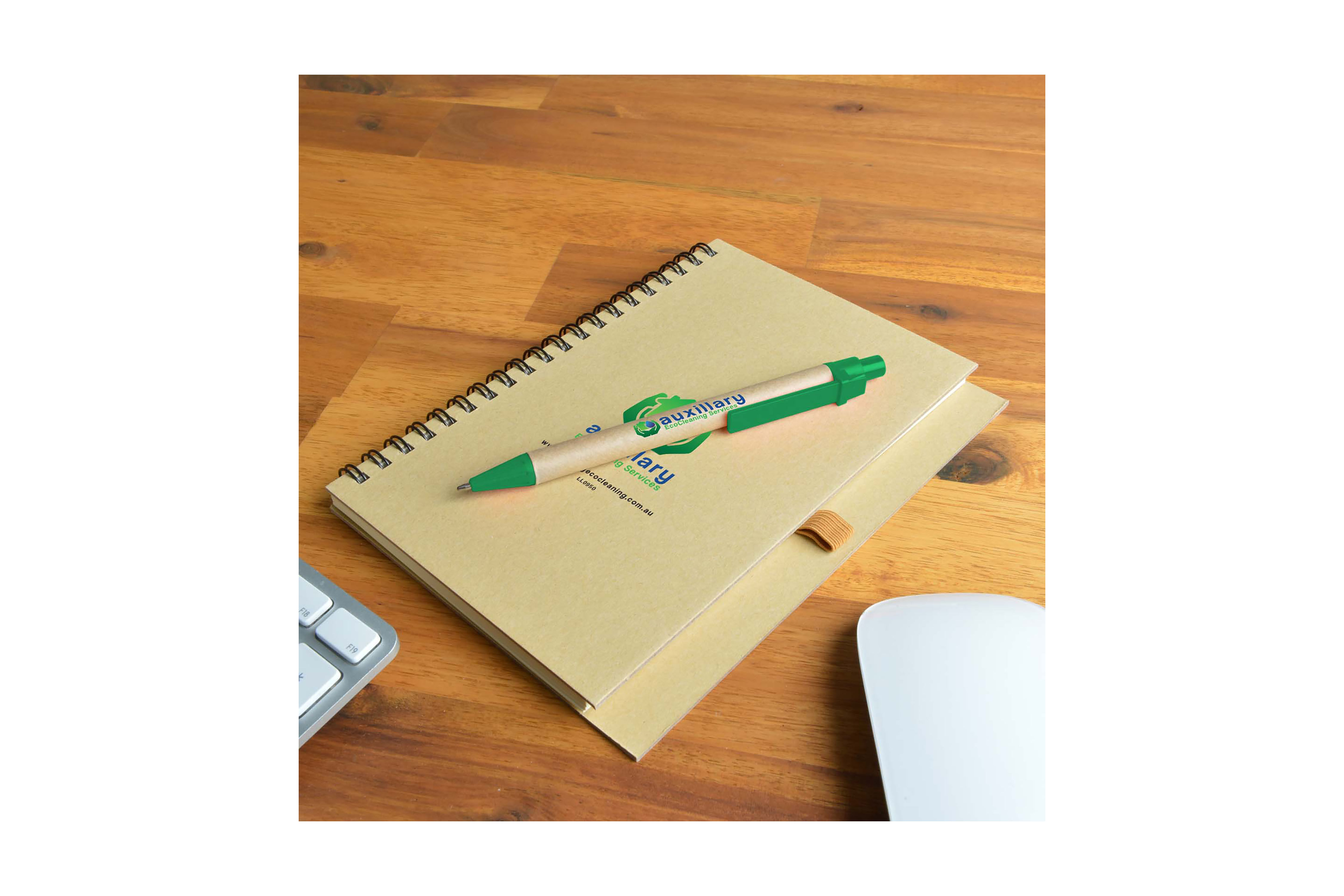 Capture ideas anywhere with custom spiral notebooks and pens designed for practical everyday business use