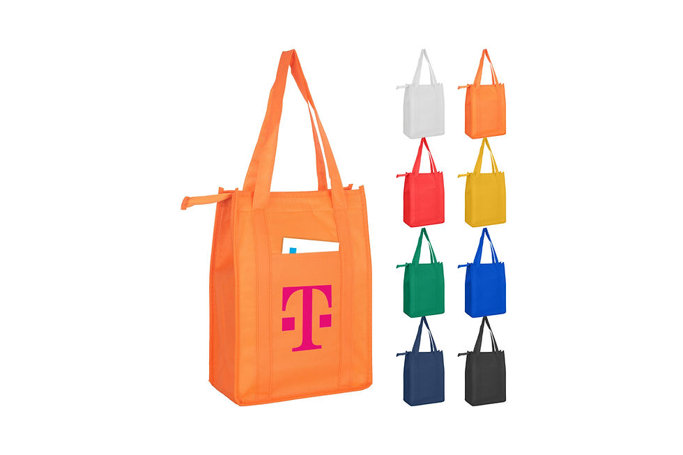 Compact 10L non-woven cooler bags personalised with your company logo for outdoor promotions and corporate events