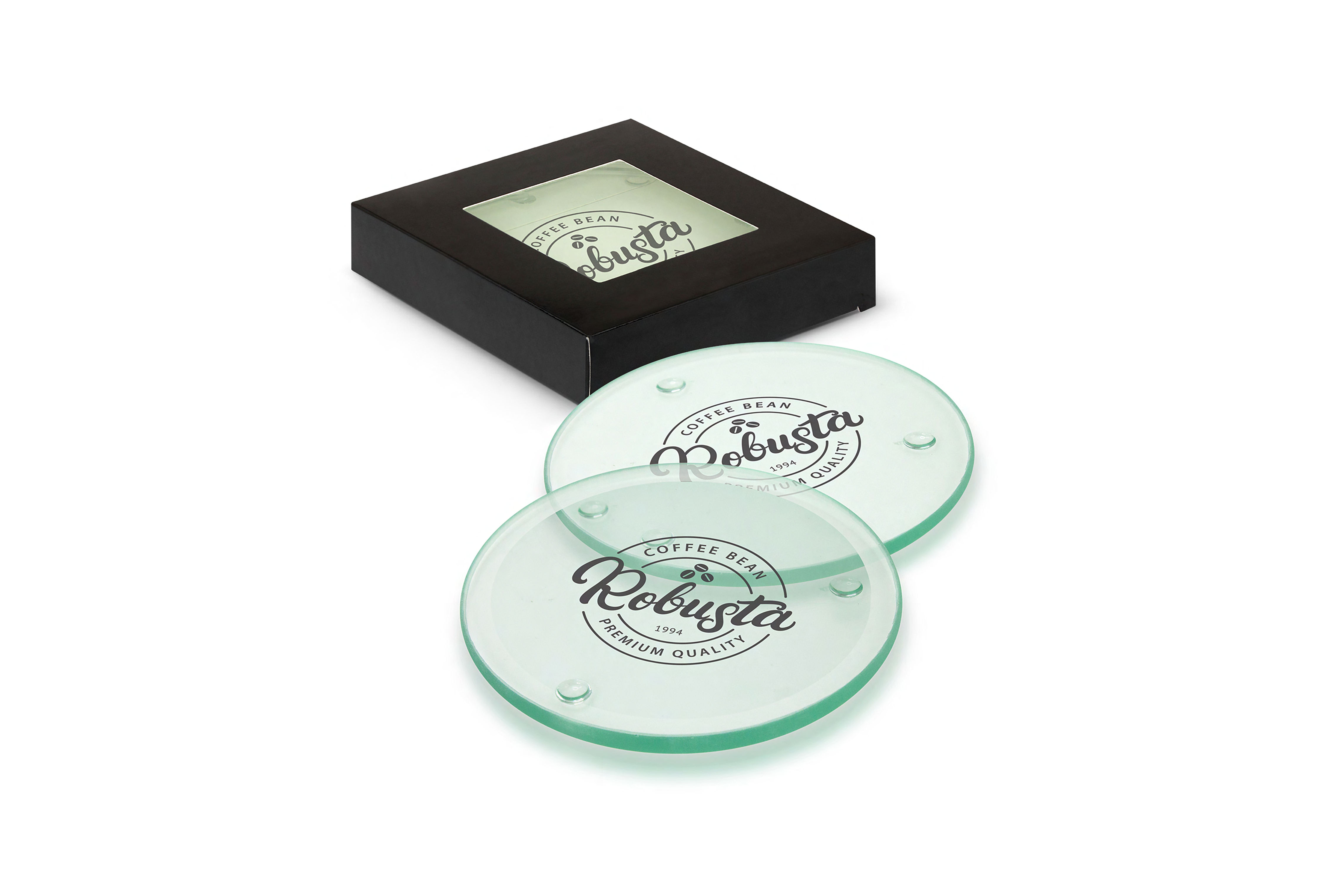 Promotional Products Australia - Custom Branded Glass Coaster Set - Merchandise Up