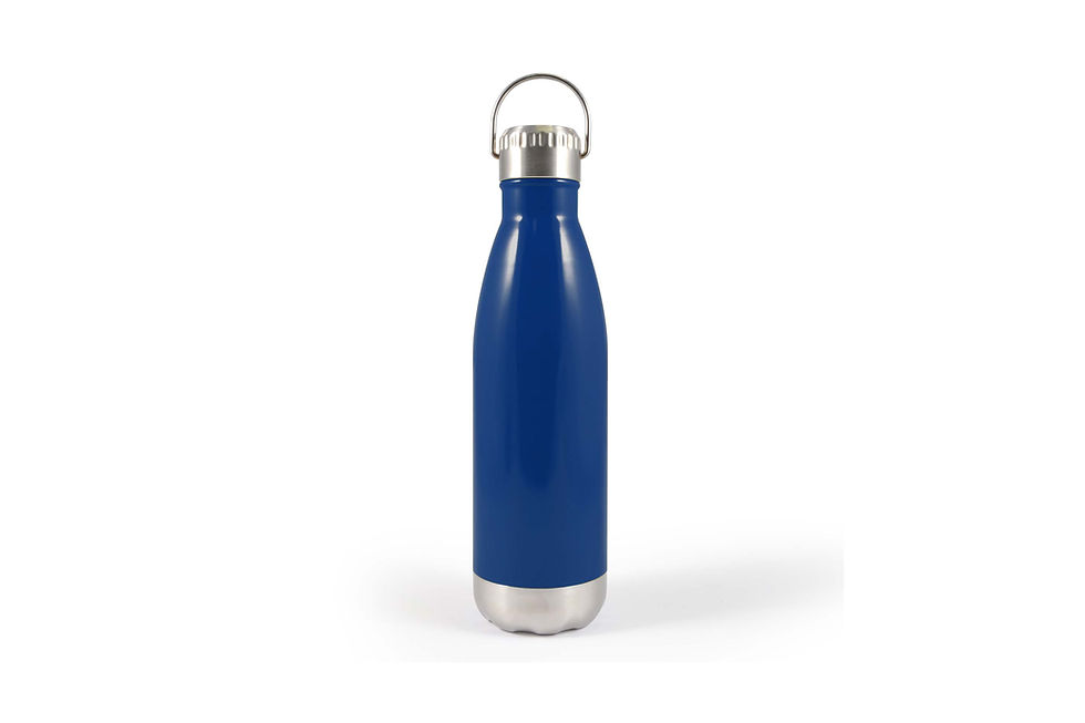 Branded stainless steel bottle with hanger lid designed for promotional merchandise, outdoor activities, and brand exposure