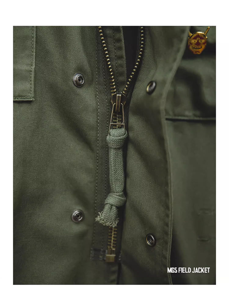 Thumbnail: M65 Field Jacket, Men's Military Jacket, Retro Multi Pocket Collar Zipper Jacket