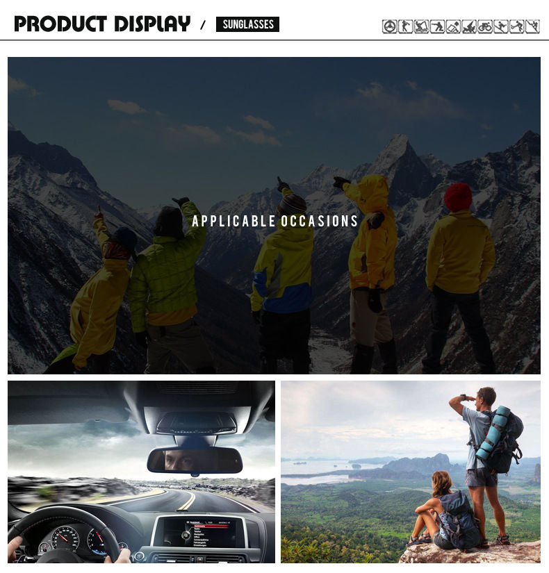 Thumbnail: New DUBERY Brand Camouflage Sports Men Sunglasses Fishing Polarized Sun Glasses 