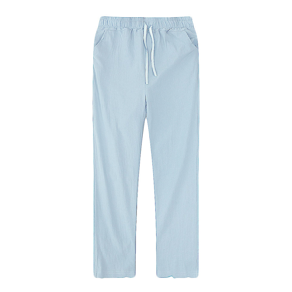Thumbnail: Men's Cotton Linen Pants Male Autumn New Breathable Solid Color Linen Trousers F