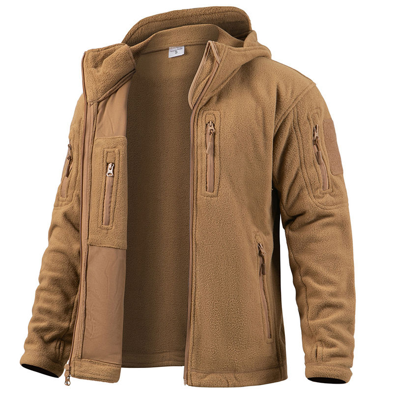 Thumbnail: Men's Tactical Fleece Jacket Winter Warm Full Zip Military Hoodies Multi-Pockets