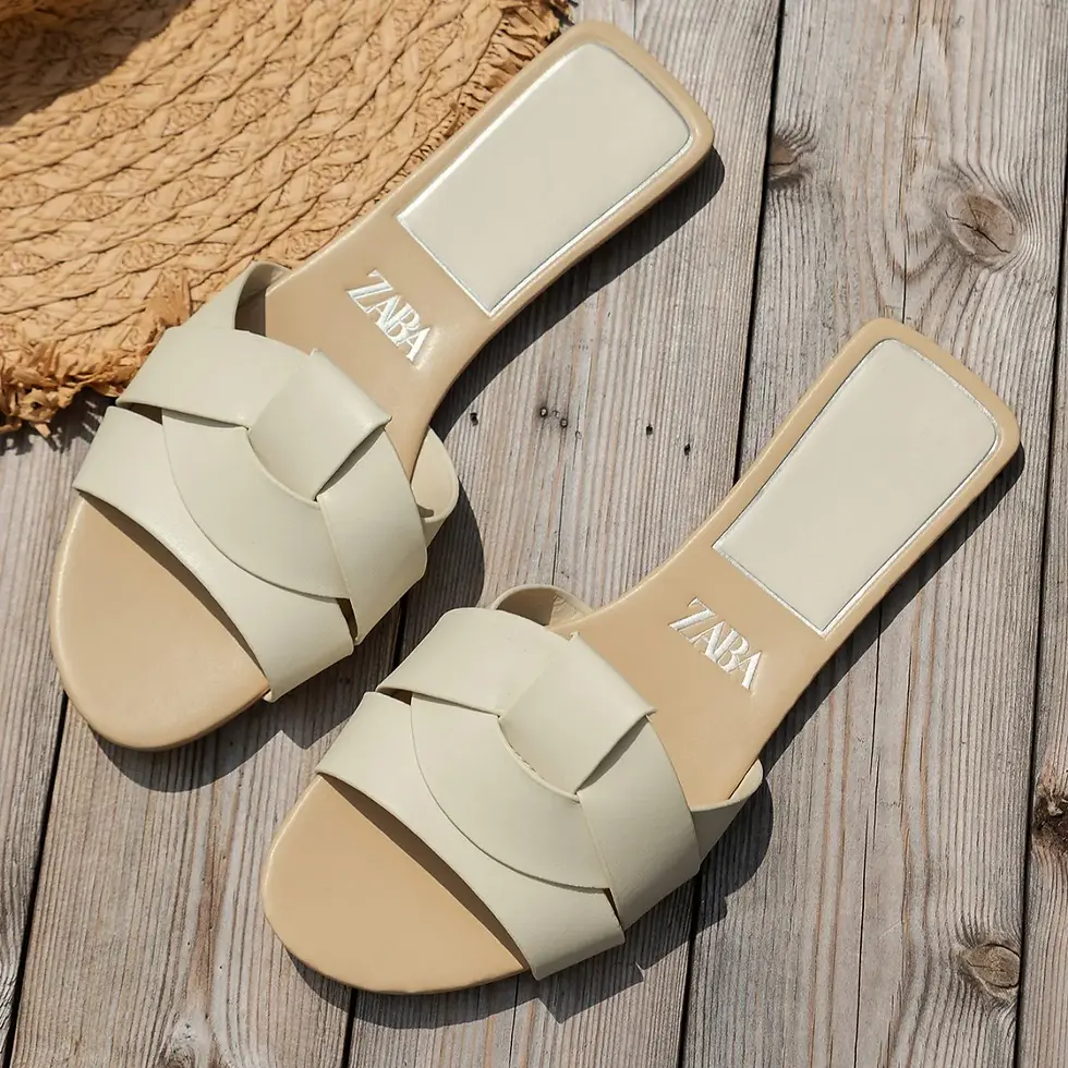 Thumbnail: Flat Slippers Casual Shoes Woman 2024 Trend Luxury Summer Elegant Dresses Sandal