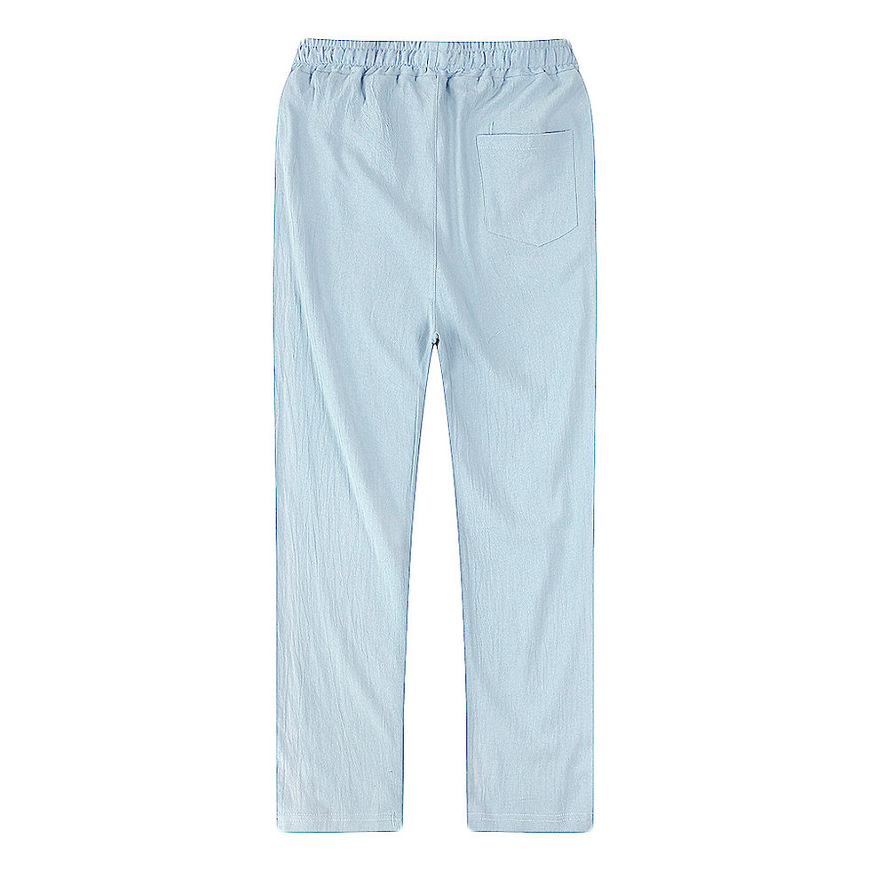 Thumbnail: Men's Cotton Linen Pants Male Autumn New Breathable Solid Color Linen Trousers F