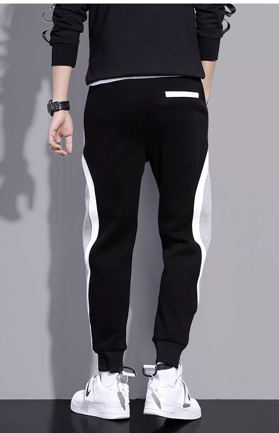 Thumbnail: Men's Sports Pants Spring Autumn Male Loose Fitting Leggings Patchwork Running T
