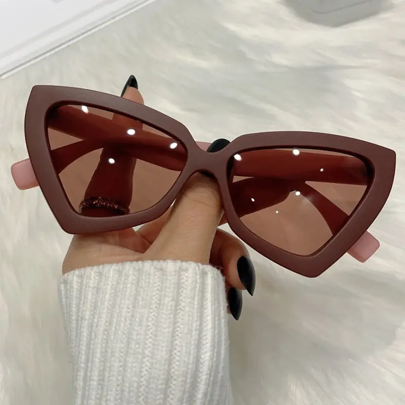Cat Eye Sunglass Trendy Female Eyewear Luxury Brand Designer Popular Women Trave