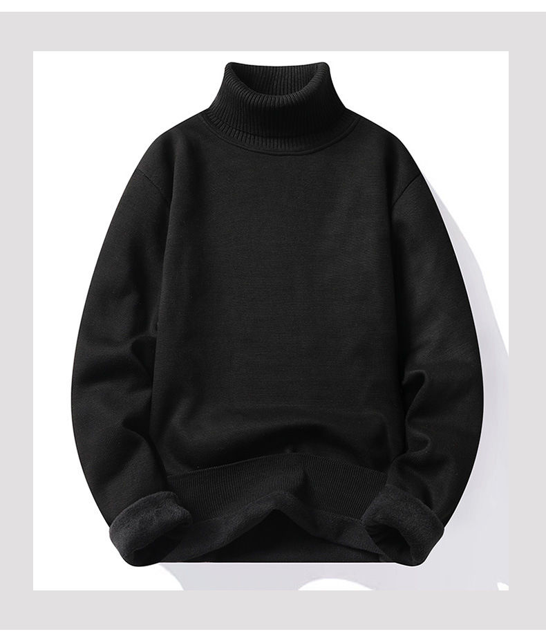 Thumbnail: Autumn Winter Men's Turtleneck Sweater Men's Knitting Pullovers Rollneck Knitted