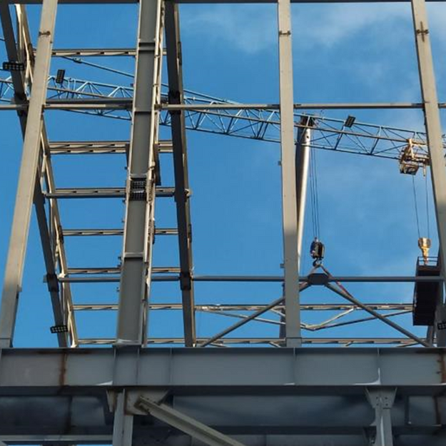 Installation of metal structures of the housing frame