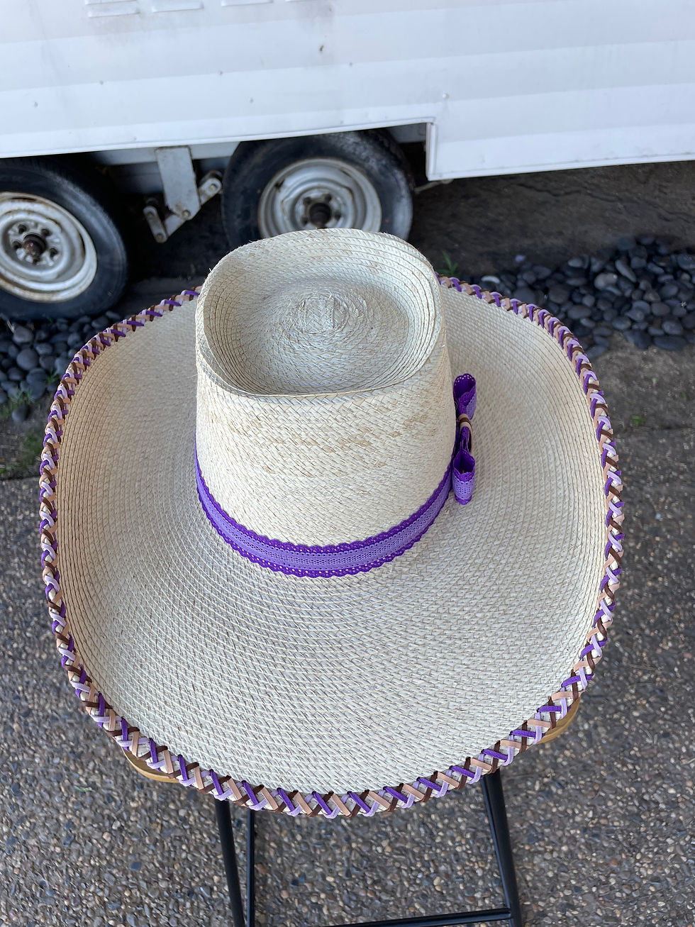 Thumbnail: Size 58 Oak 5" Brim Diamond T Hat