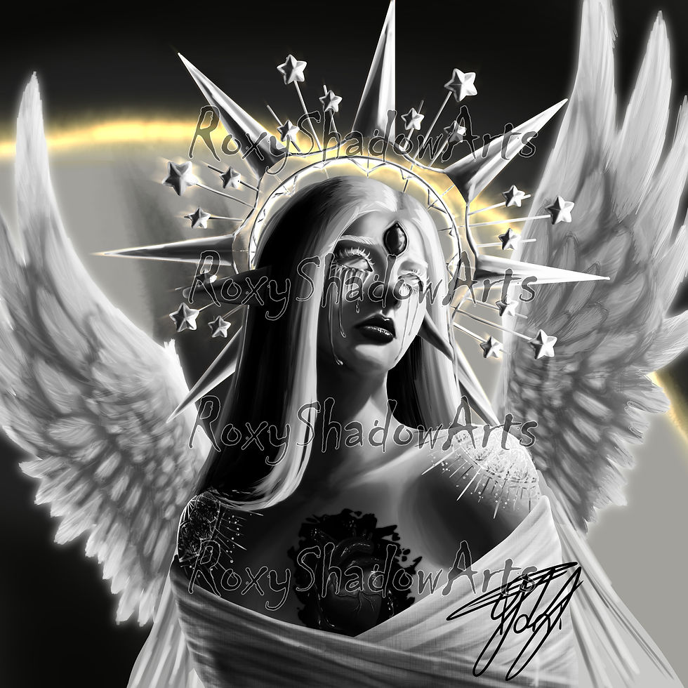Heart Of An Angel - Black&White with gold