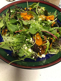 Roasted Pumpkin Salad with Creamy Avocad