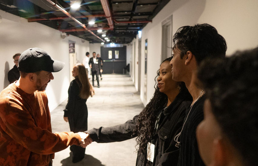 “PeachPuffs performing as the opening band for Linkin Park on the From Zero World Tour at Etihad Arena, with Mike Shinoda, sold-out concert crowd, live rock and indie show, Victoria Dorei as tour manager handling tour management, artist support, concert logistics, music tour coordination, backstage access, and festival tour management.”