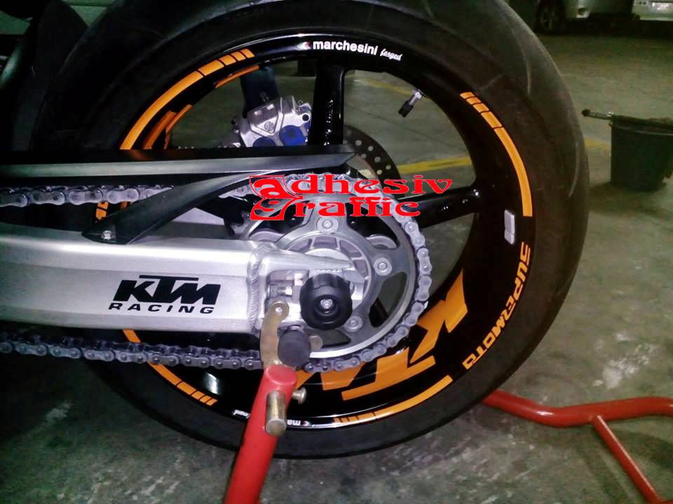 Miniatura: KIT VINILOS PEGATINAS LLANTAS KTM SUPERMOTO MARCHESINI